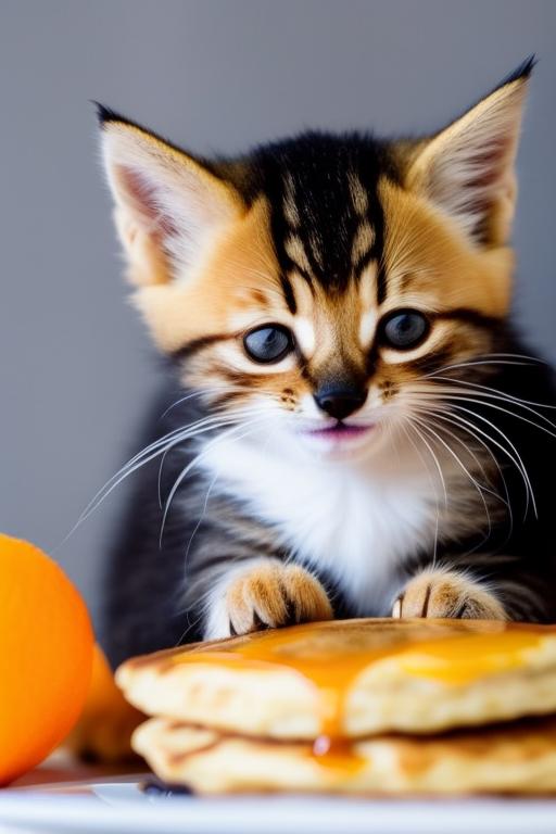 Kitten pancakes top